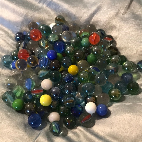 Mixed lot of colorful glass marbles - Picture 1 of 7